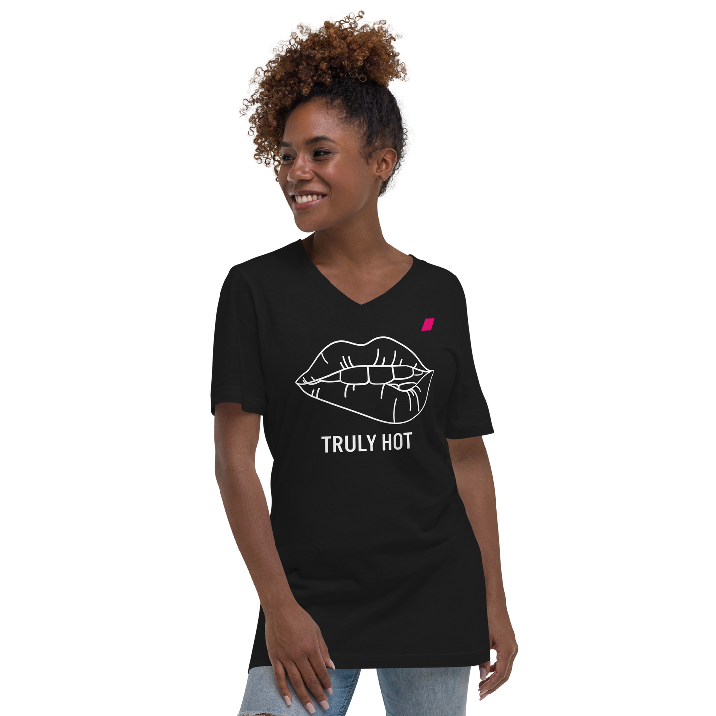 Unisex V-Neck T-Shirt ⎸Hot Lips