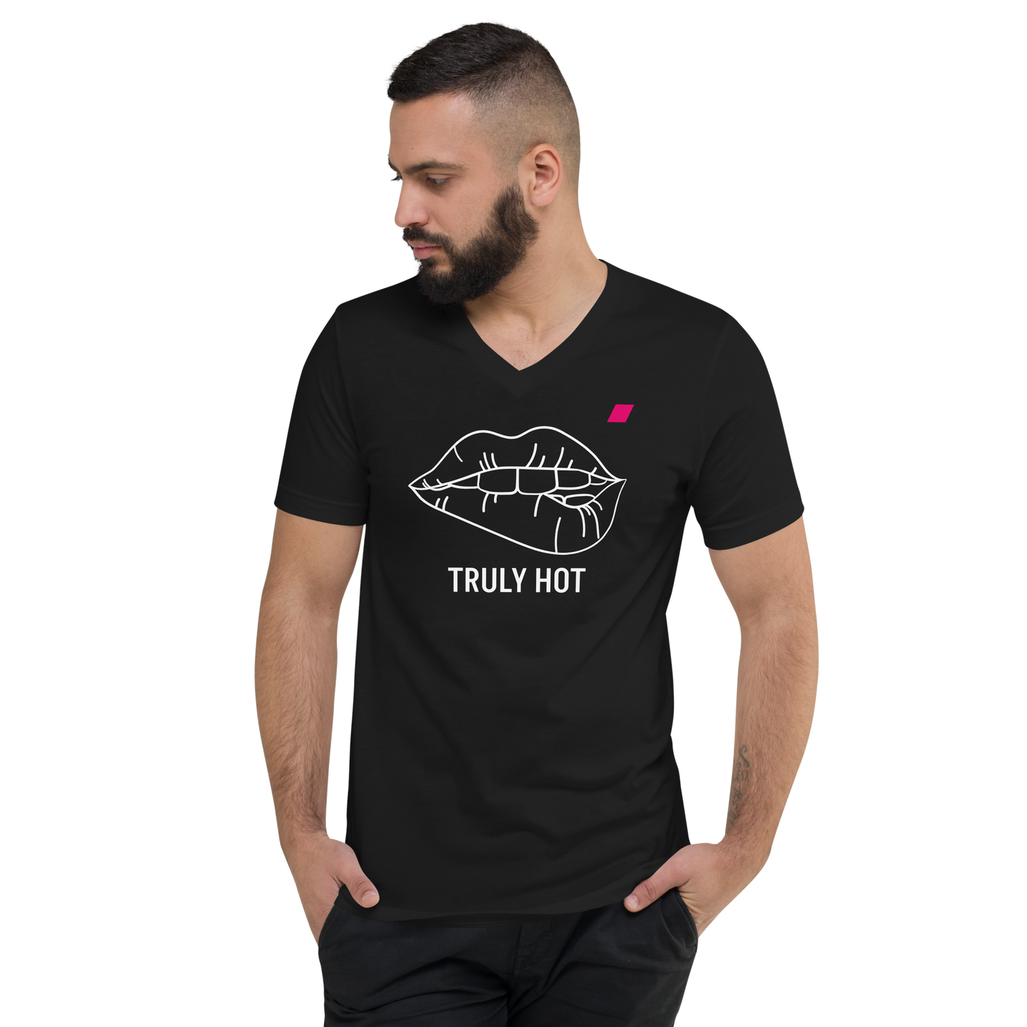 Unisex V-Neck T-Shirt ⎸Hot Lips